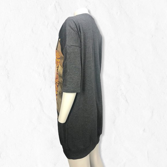 Gray ASOS 3/4 Sleeve Sweater "72" Dress Sz 2 - Picture 6 of 9